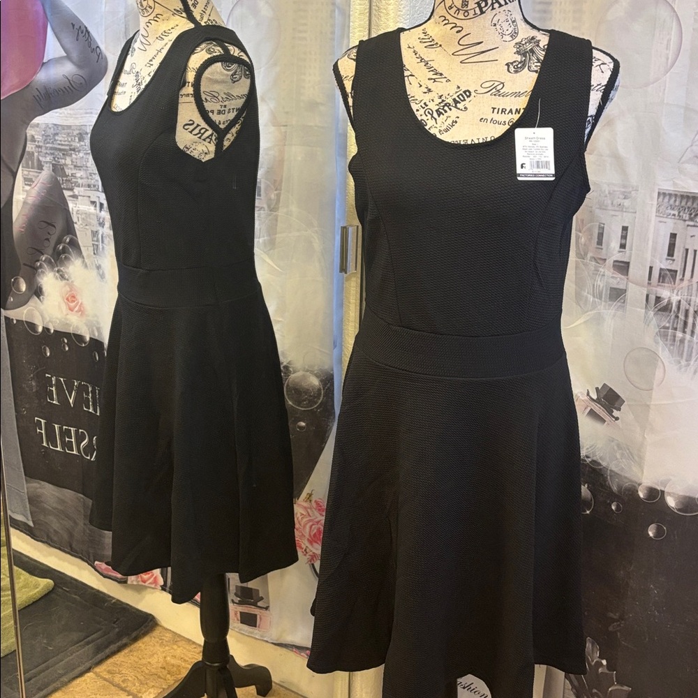 NWT Black Sleeveless Fit and Flare Dress